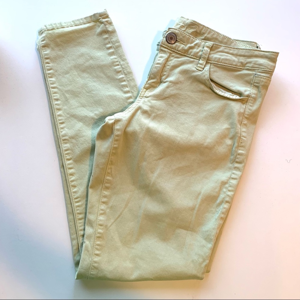 American Eagle Green Skinny Jeans Size 10
